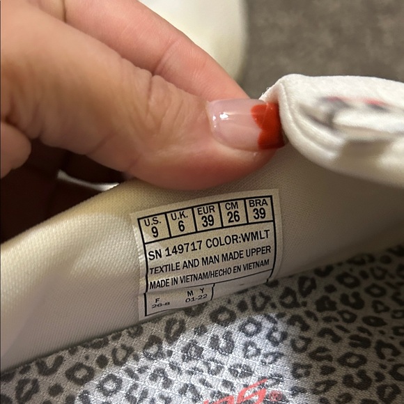 NWT White Slip-On Sneakers with Leopard Print Interior - Picture 12 of 12